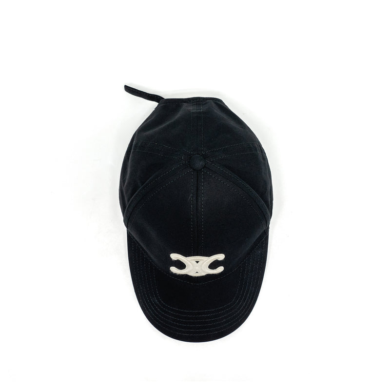 Celine Size S Triomphe Bob and Baseball Cap Cotton Black (Sell in Set)