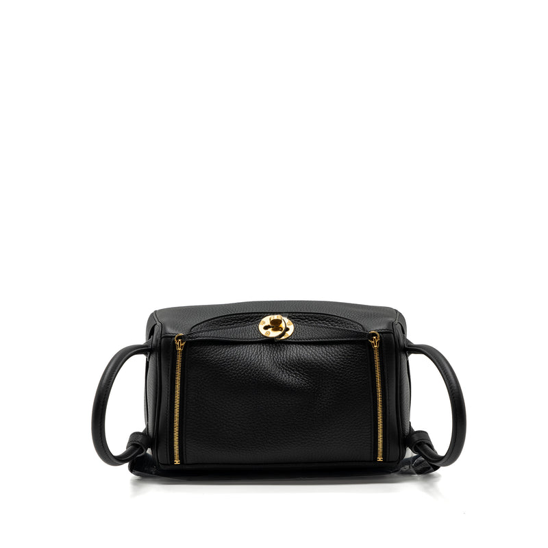 Hermes Lindy 26 Clemence Black GHW Stamp U