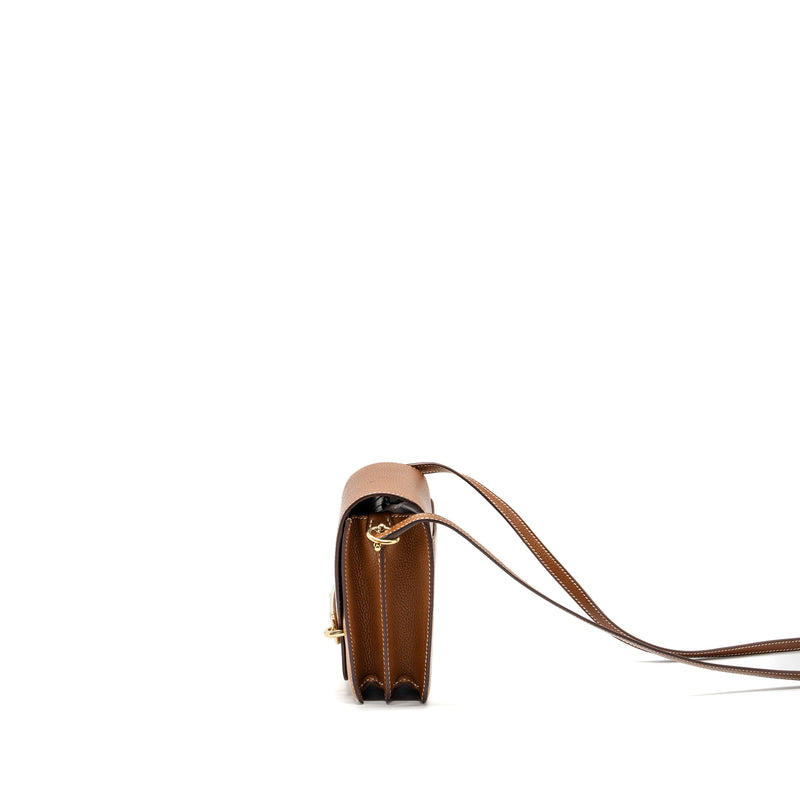 Hermes mini Roulis Barenia Faubourg 34 Fauve LGHW stamp D