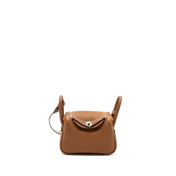 Hermes Mini Lindy Clemence Gold SHW Stamp B