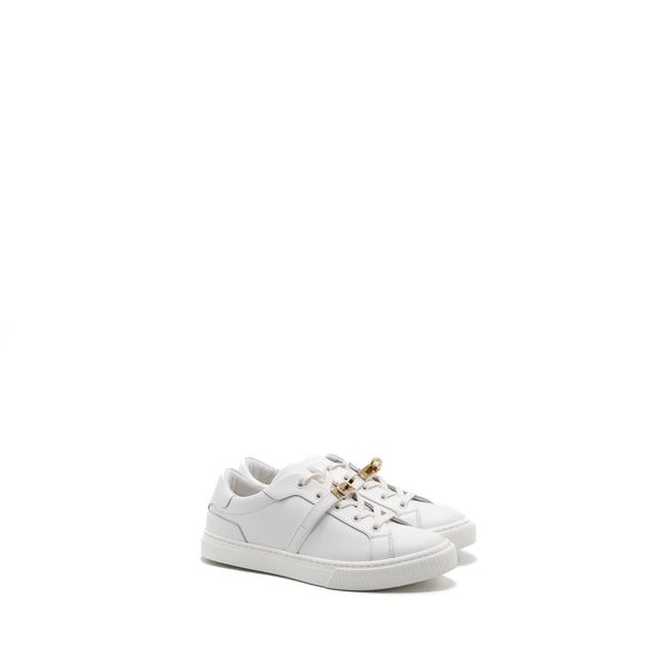 Hermes Size 38 Day Sneakers White GHW