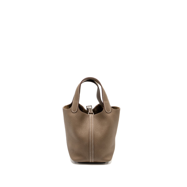 Hermes Picotin 18 Lock Bag Clemence Etoupe SHW Stamp U