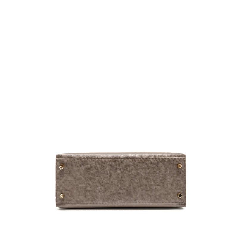 Hermes Kelly 28 Epsom Gris Etain GHW Stamp D