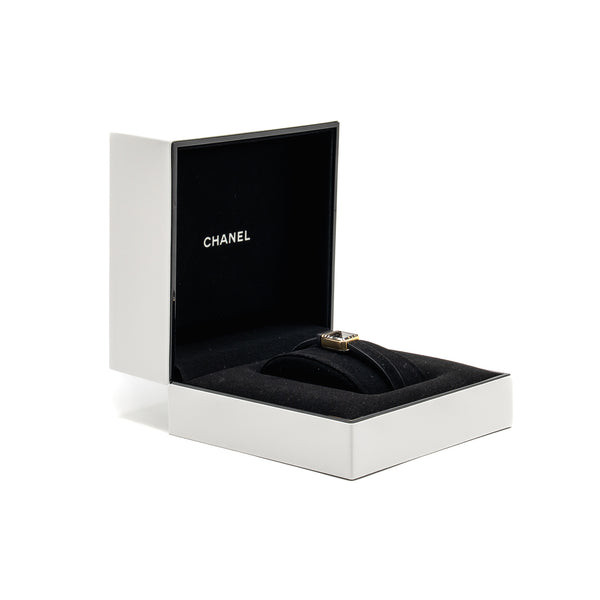 Chanel Premiere Ribbon Watch, Yellow gold / titanium, black lacquer dial