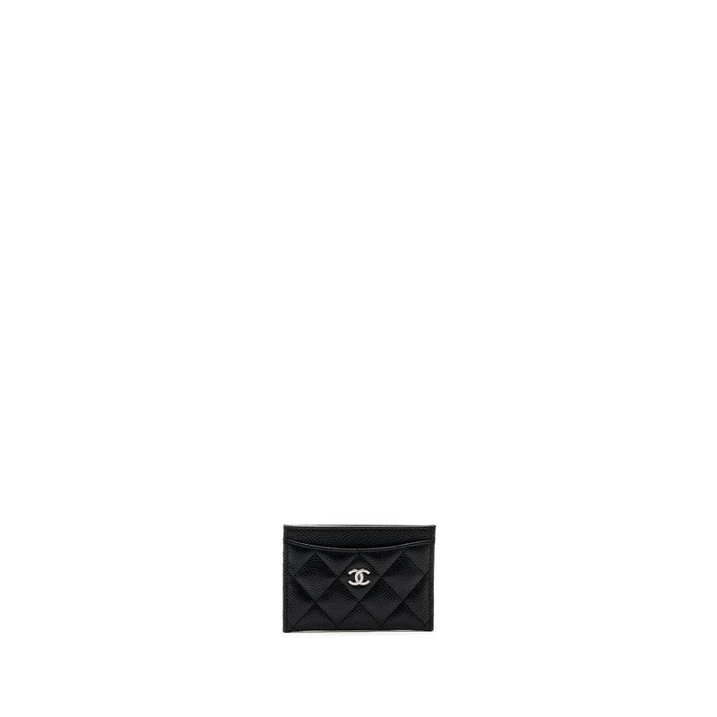Chanel classic card holder caviar black SHW