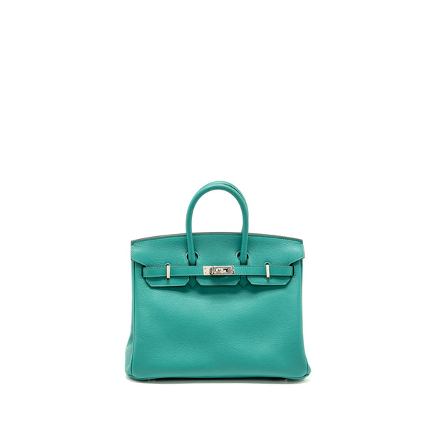Hermes Birkin 25 Taurillon Novello Vert Verona/Rose Lipstick SHW Stamp Y