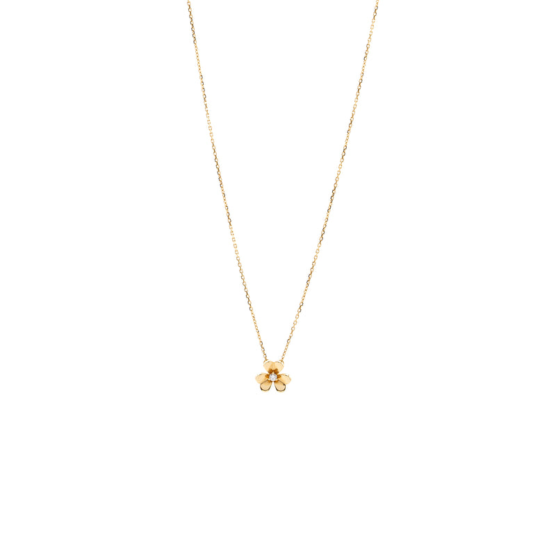 Van cleef & arpels Frivole pendant, mini model yellow gold, one diamond