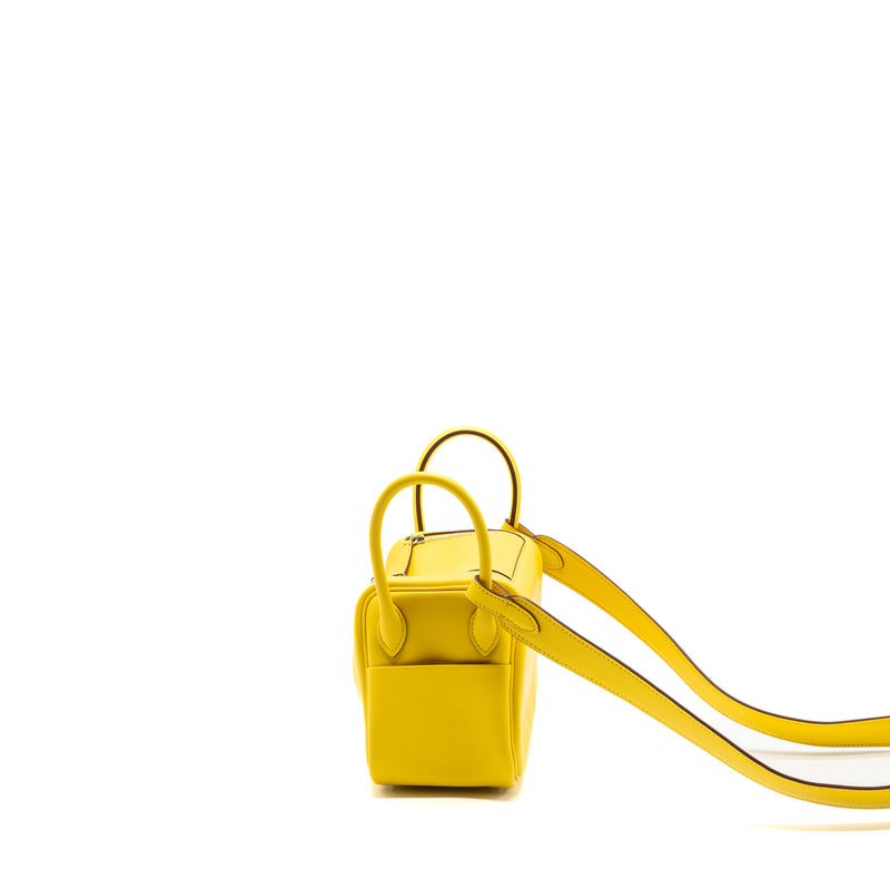 Hermes mini lindy swift jaune de Naples SHW stamp U