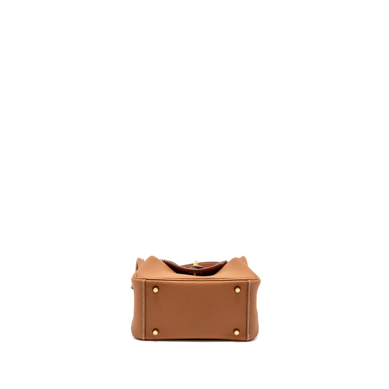 Hermes Mini Lindy Clemence Gold GHW Stamp U