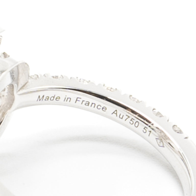 HERMES SIZE 51 Finesse Ring WHITE GOLD WITH DIAMONDS