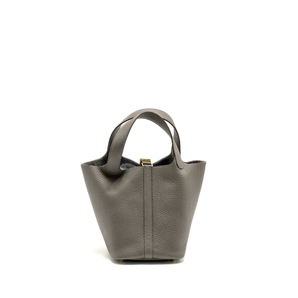 HERMES Picotin 18 Lock Bag Clemence 0L Gris Meyer GHW Stamp U