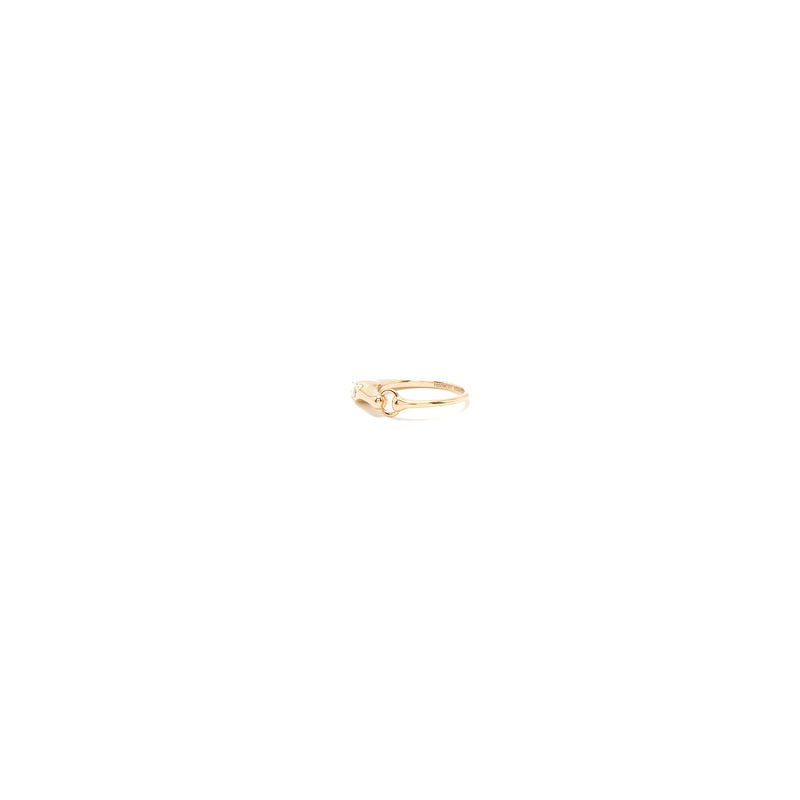 Hermes Size 51 Galop Ring Very Small Model Rose Gold With Diamond