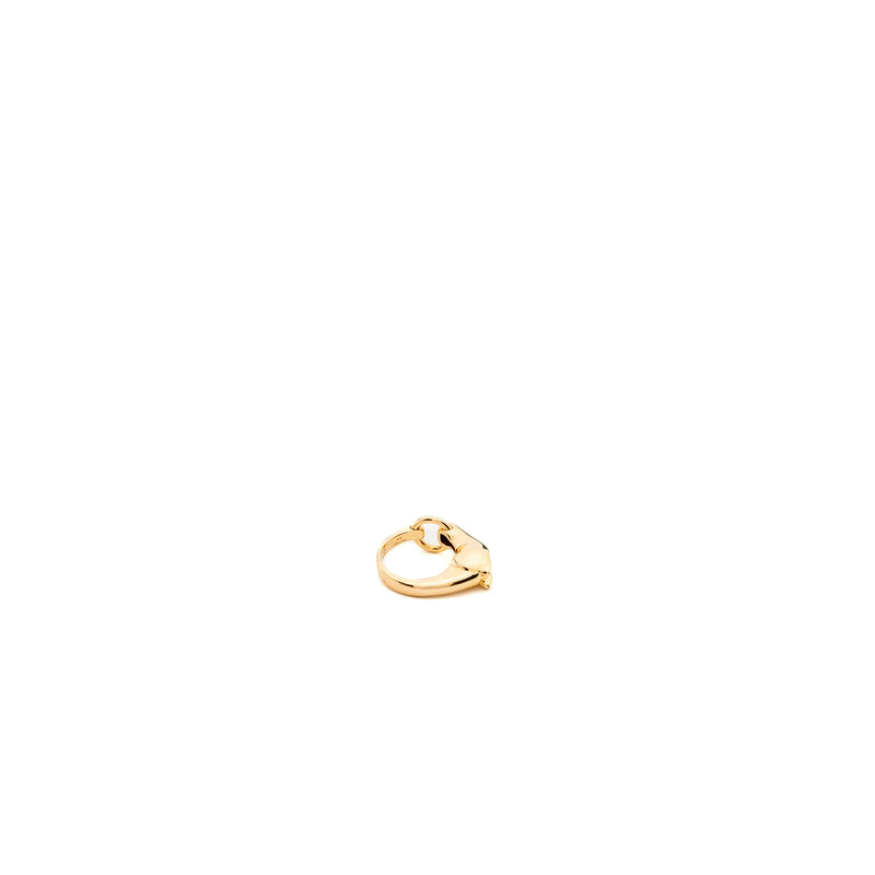 Hermes size 54 gallop ring rose gold, 1 diamond