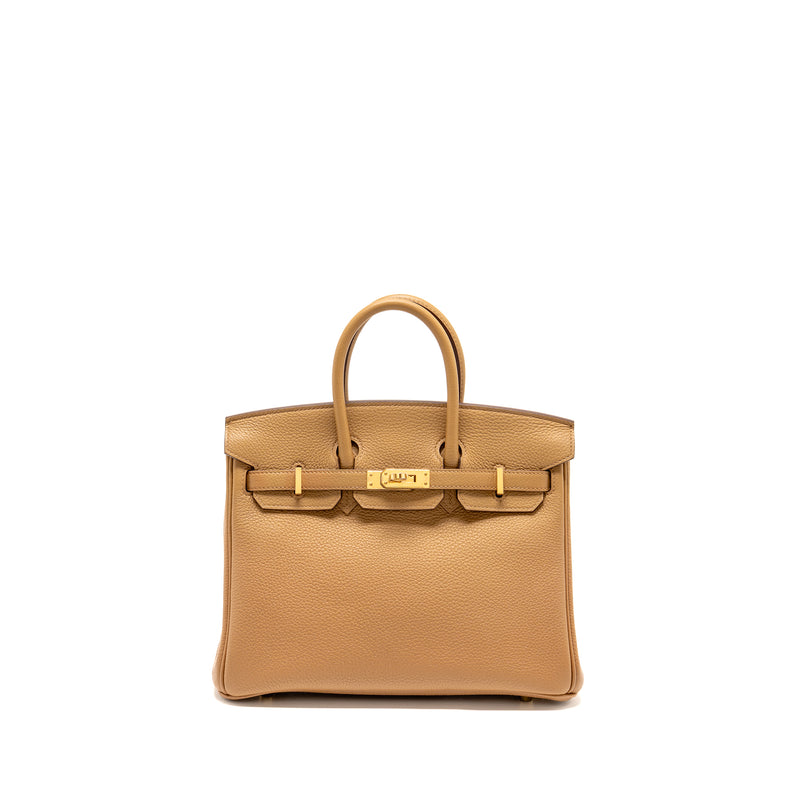 Hermes Birkin 25 Togo Biscuit GHW Stamp U