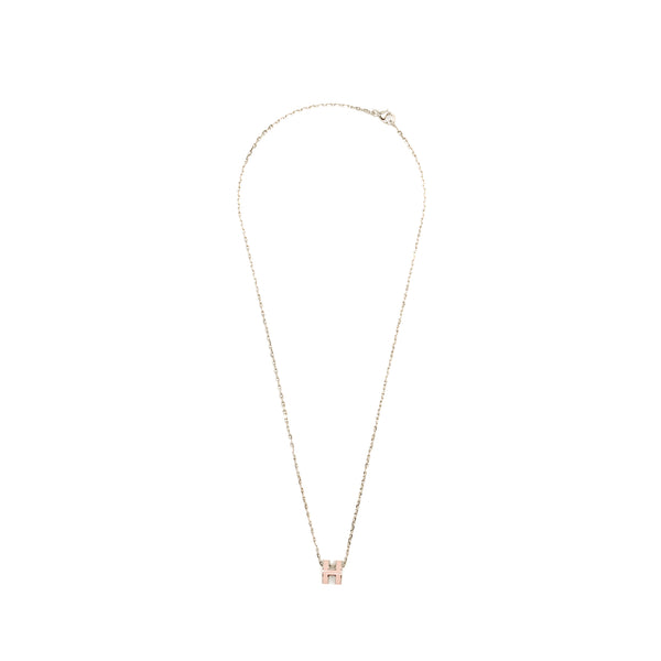 HERMES Mini Pop H Pendant Rose Dragee SHW