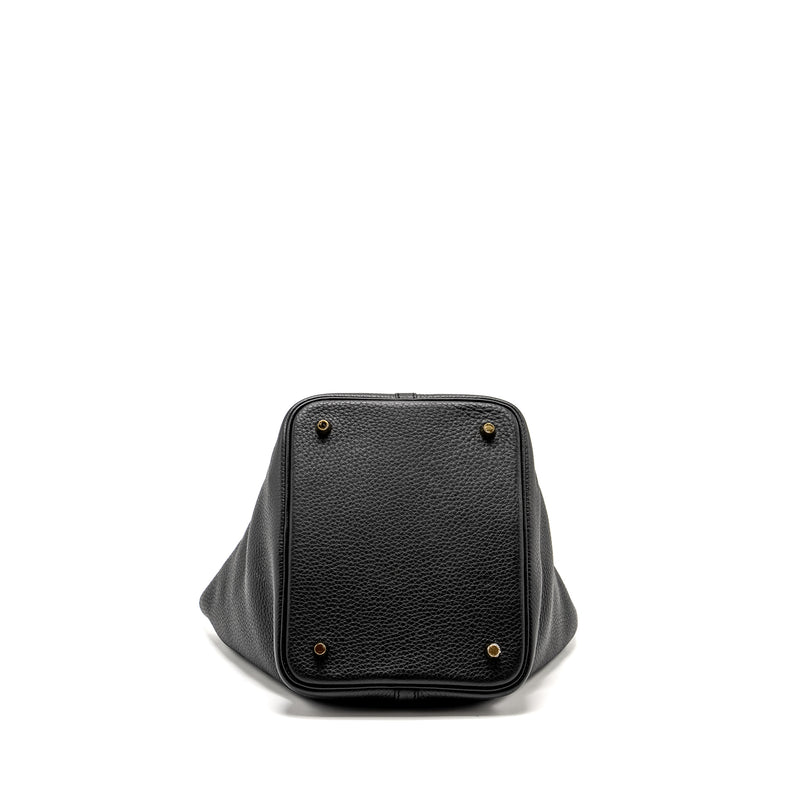 Hermes Picotin 22 Lock Bag Clemence Black GHW Stamp U