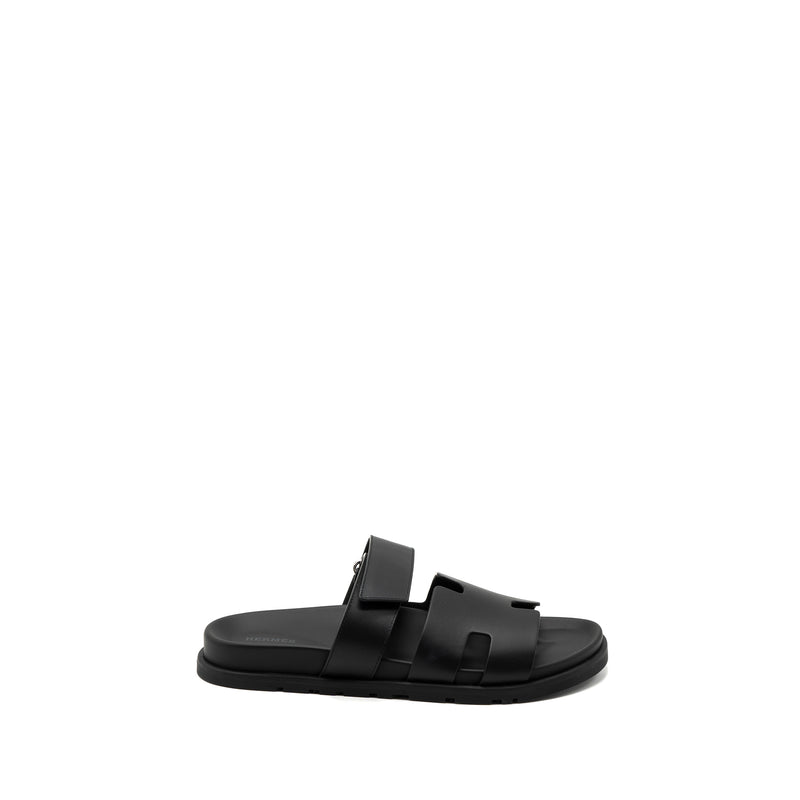 Hermes size 42 chypre sandals black