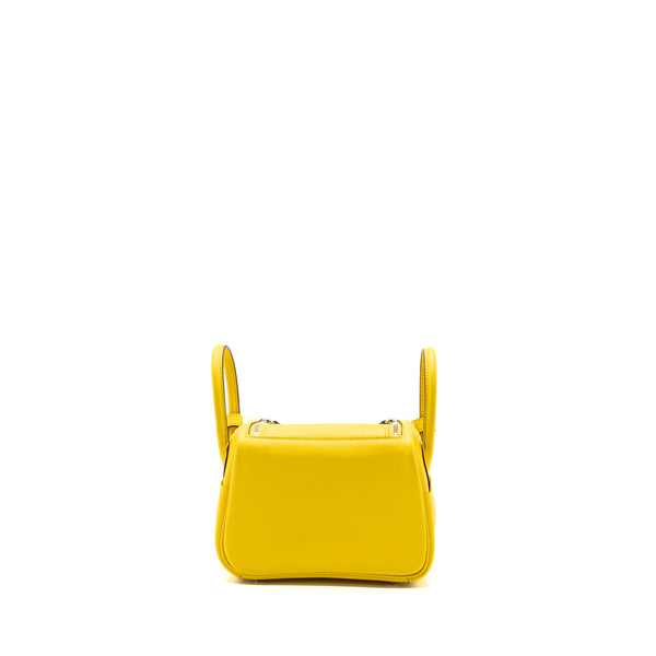Hermes mini lindy swift jaune de Naples SHW stamp U