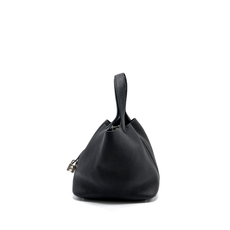 Hermes picotin 22 bag clemence black SHW stamp Z