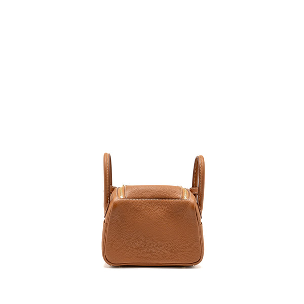 Hermes Mini Lindy Clemence Gold GHW Stamp U