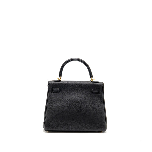 Hermes Kelly 25 Togo Black GHW Stamp U