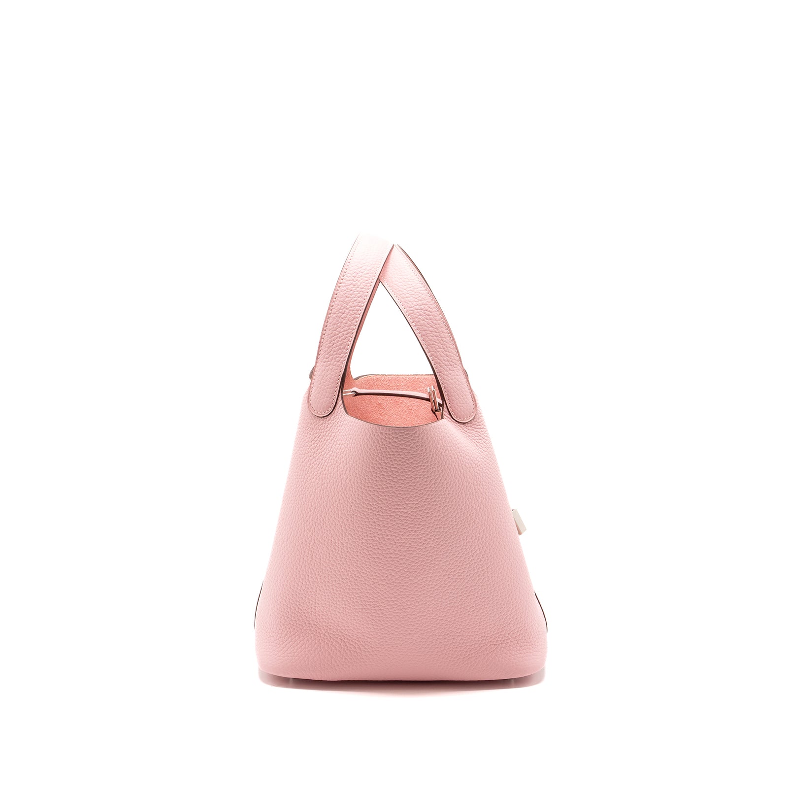 Hermes picotin 22 lock bag clemence rose sakura SHW stamp B