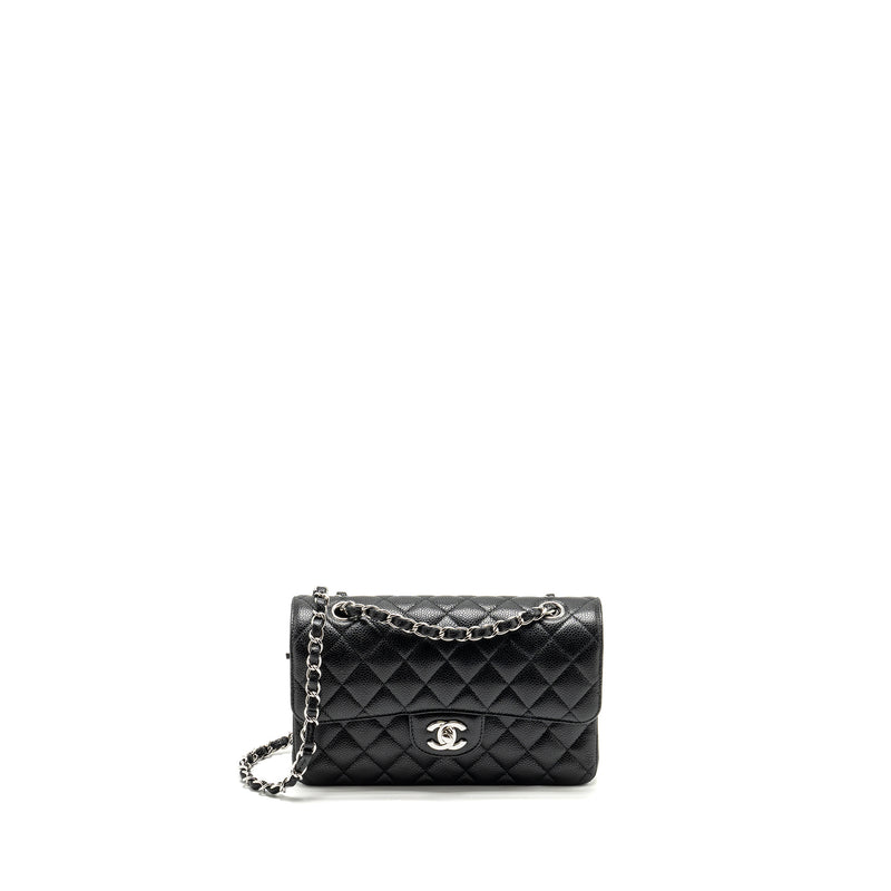 Chanel Small Classic Double Flap Bag Caviar Black SHW (Microchip)