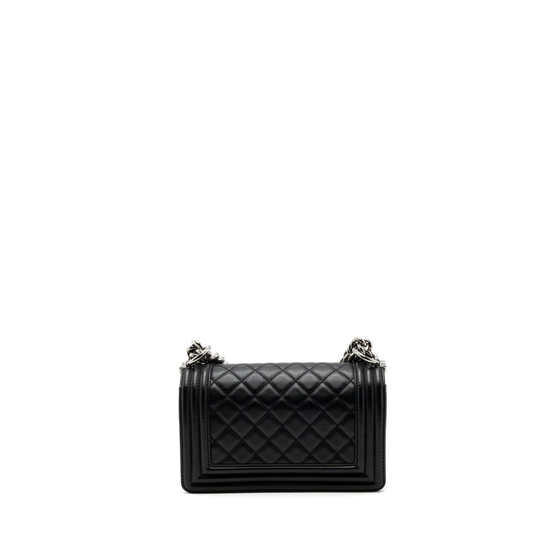 Chanel Small Boy Bag Calfskin Black shw (microchip)