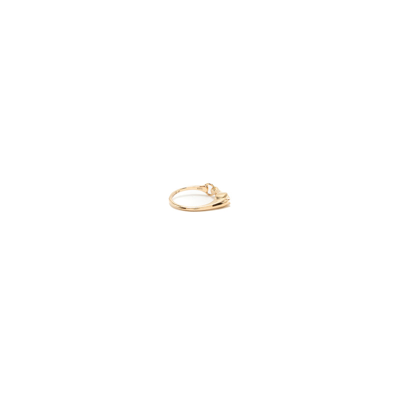 Hermes Size 51 Galop Ring Very Small Model Rose Gold With Diamond