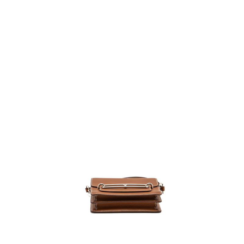 Hermes Mini Roulis Barenia Faubourg Fauve SHW Stamp D