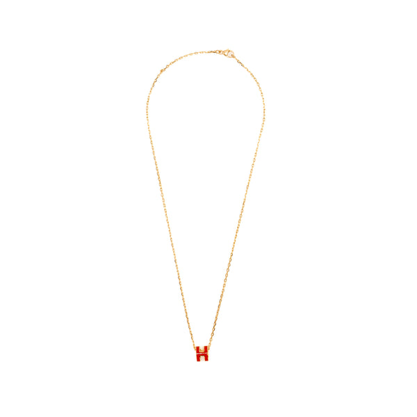 HERMES Mini Pop H Pendant Orange RGHW