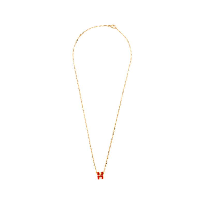 HERMES Mini Pop H Pendant Orange RGHW