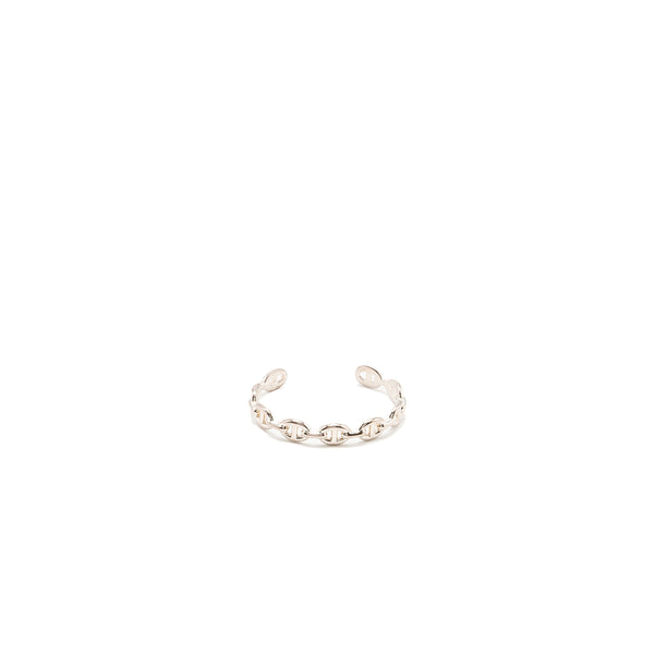 Hermes Size SH Chaine D’ancre Enchainee Bracelet, Medium Model Silver