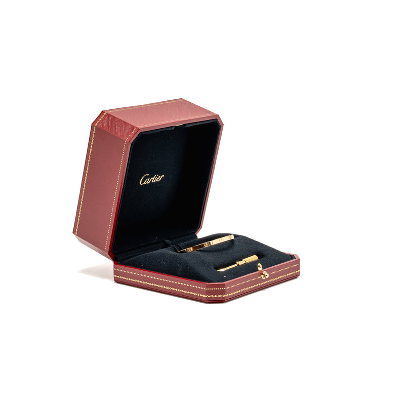 Cartier Size 17 Love Bracelet, Small Model Yellow Gold