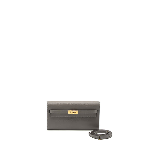 Hermes Kelly to Go Epsom Gris Meyer GHW Stamp U