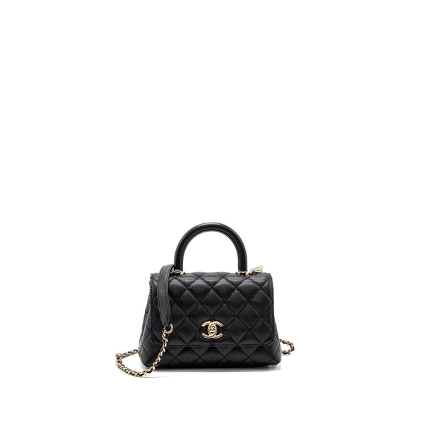 Chanel Coco handle Extra Mini Caviar Black LGHW(Microchip)