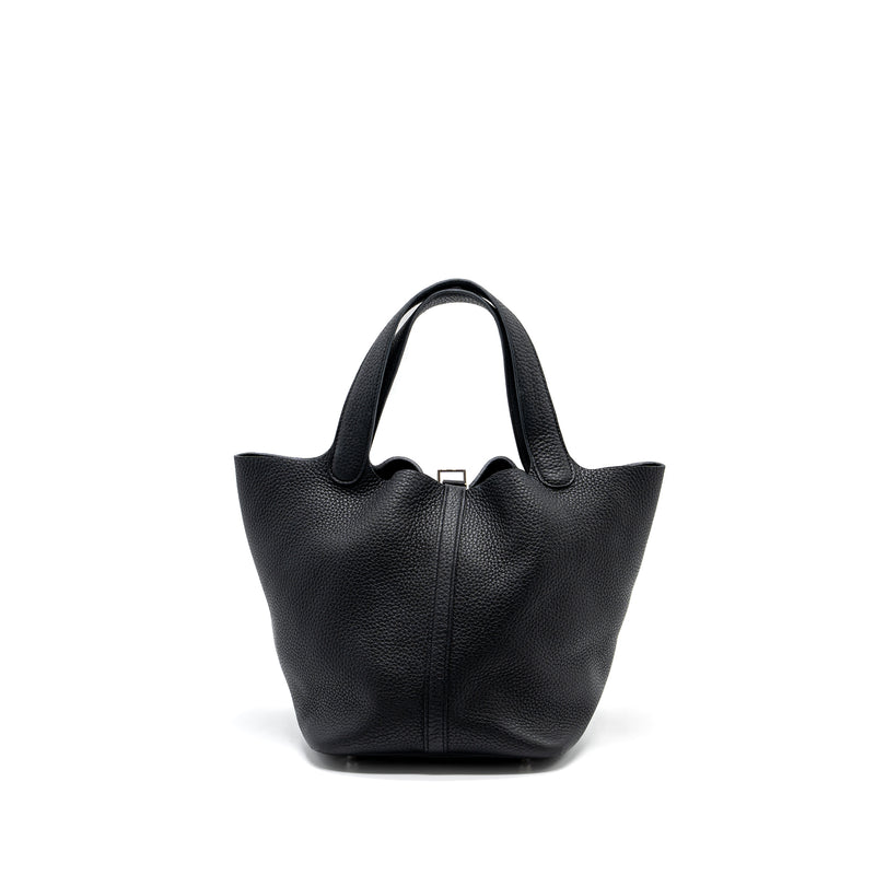 Hermes picotin 22 bag clemence black SHW stamp Z