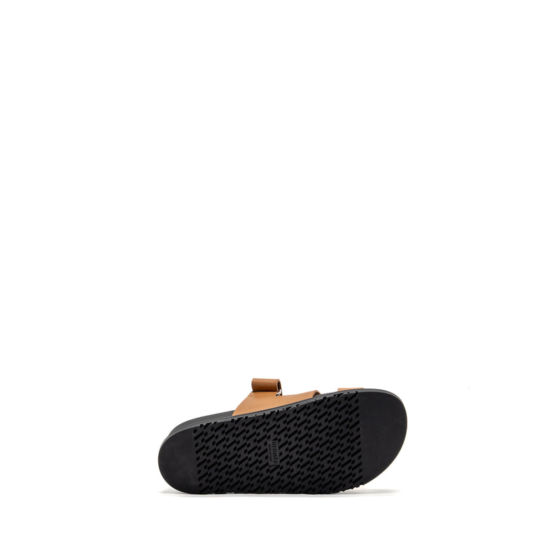 Hermes Size 37.5 Femme Chypre Sandals Calfskin Naturel
