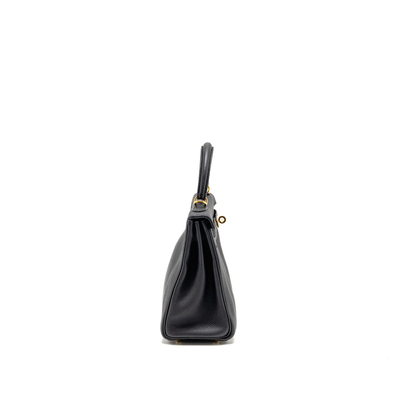 Hermes Kelly 25 Togo Black GHW Stamp U