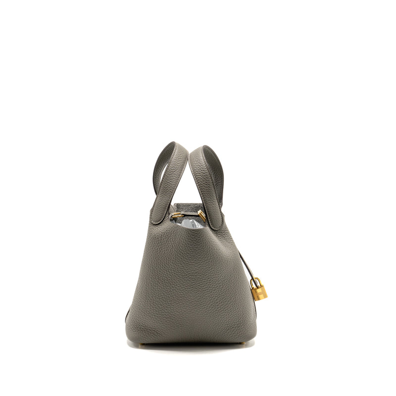 HERMES Picotin 18 Lock Bag Clemence 0L Gris Meyer GHW Stamp U