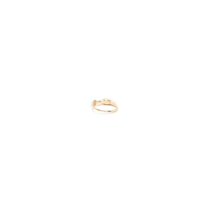 Hermes Size 51 Galop Ring Very Small Model Rose Gold With Diamond
