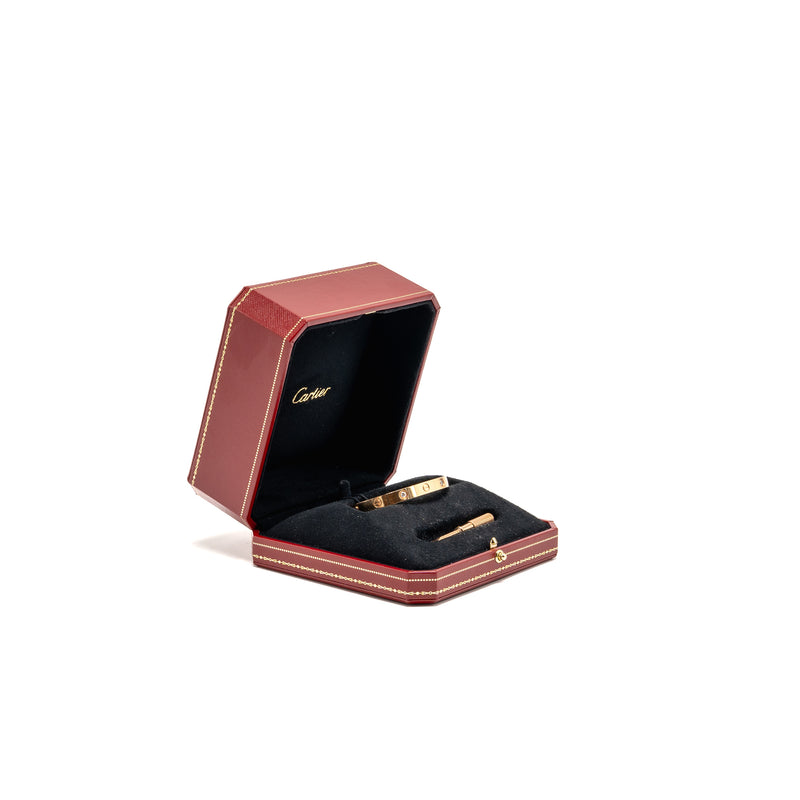 Cartier size 16 love bracelet rose gold with 4 diamonds