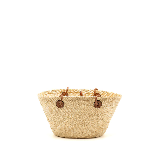 Loewe Anagram Busket Small Bag Iraca Palm/Calfskin Natural/Tan