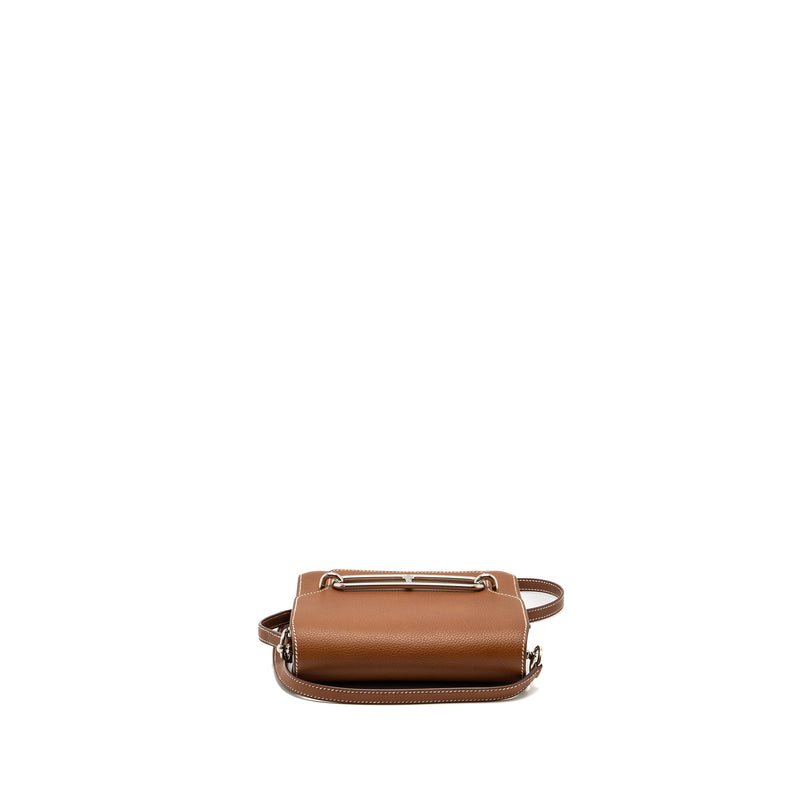 Hermes Mini Roulis Barenia Faubourg Fauve SHW Stamp D
