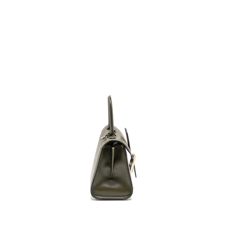 Delvaux Mini Brilliant Bag Calfskin Olive LGHW