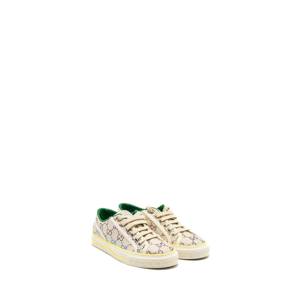 Gucci Size 37.5 Tennis 1977 Sneaker Canvas/ Crystal Multicolour