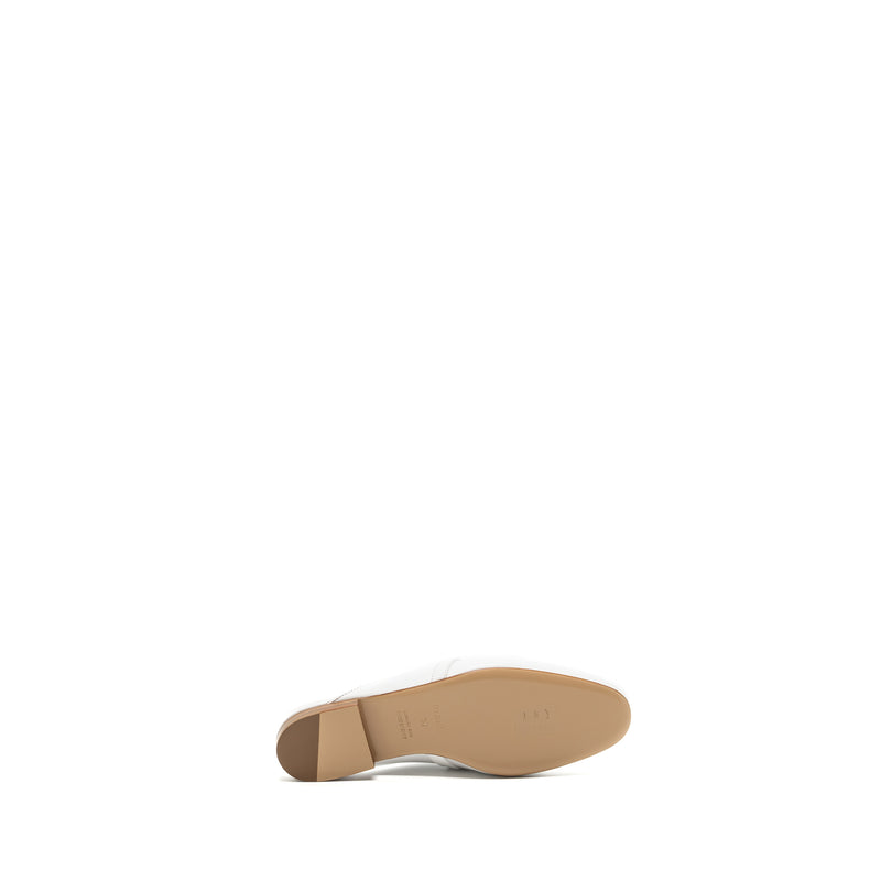 Hermes size 38 oz mules white RGHW