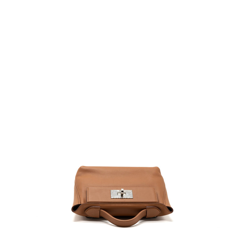 Hermes mini 24/24 2424-21 bag evercolor / swift gold SHW stamp U