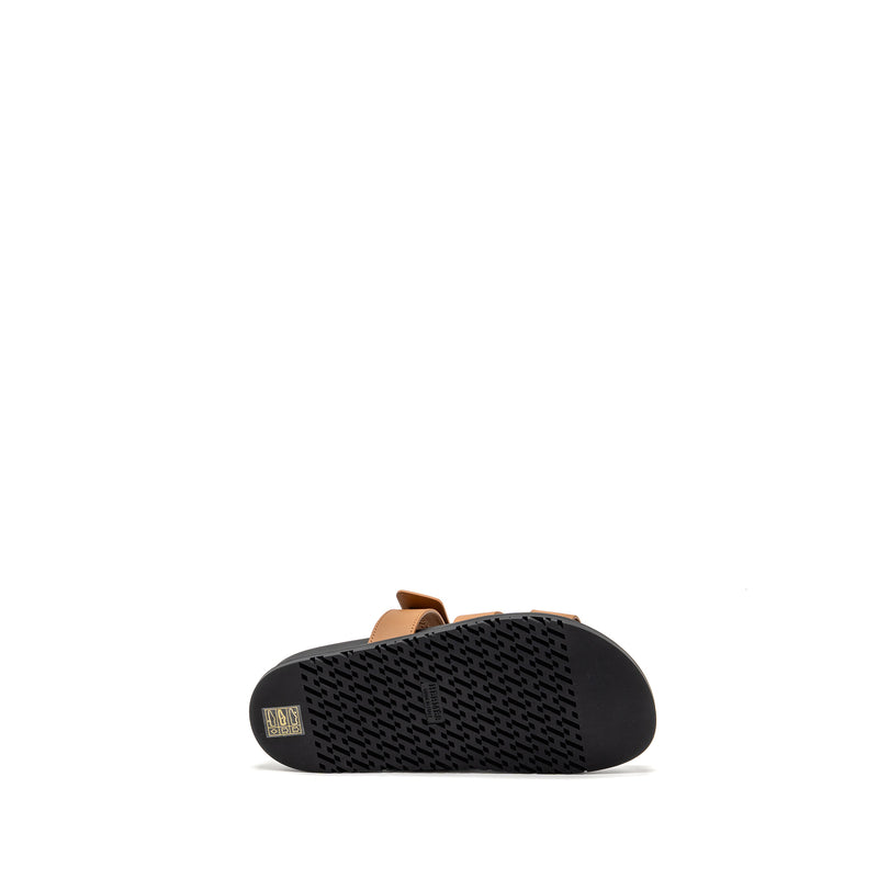 Hermes Size 37.5 Femme Chypre Sandals Calfskin Naturel