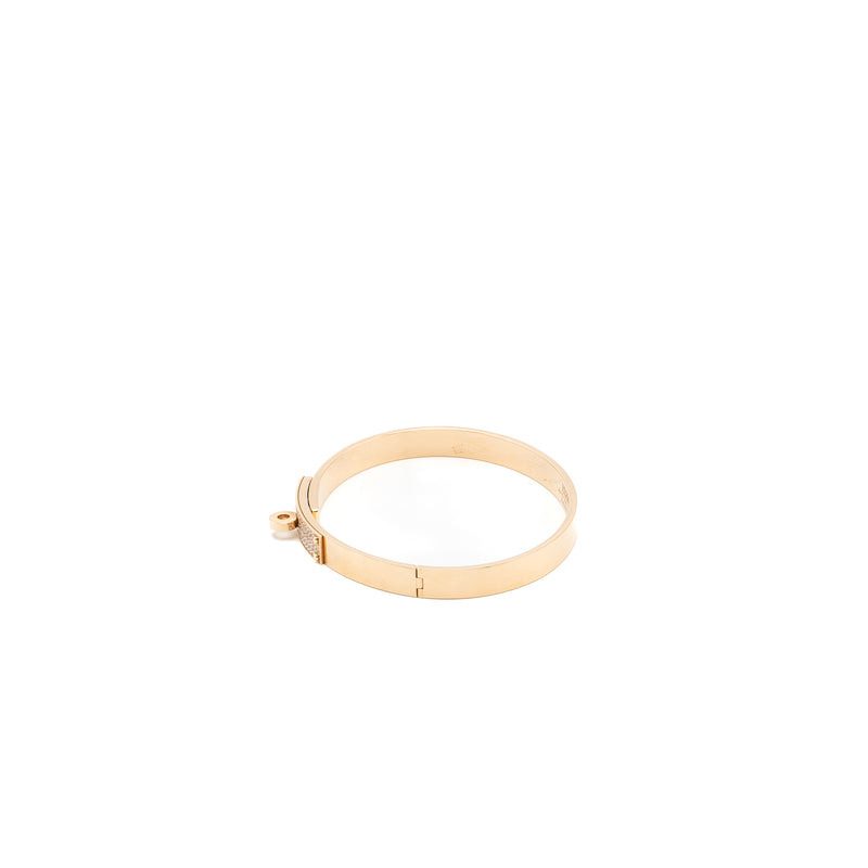 Hermes size SH kelly bracelet rose gold with diamonds